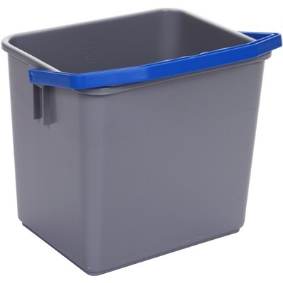Bucket - 6 l - GREY - BLUE handle