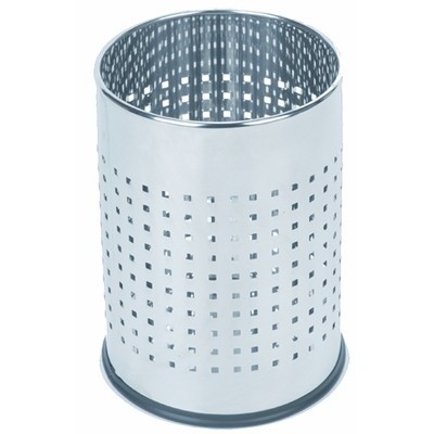 Geperforeerde afvalmand - 10L GLANZEND RVS