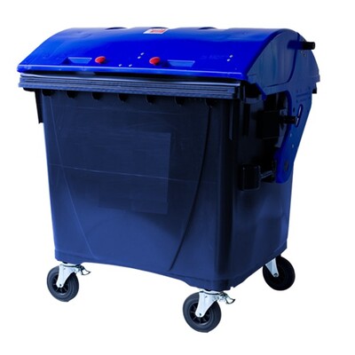 Wheelie bin with 4 wheels - 1100 l - BLUE
