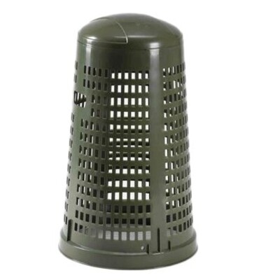 Plastic trash can perforated - 110 l - GREEN