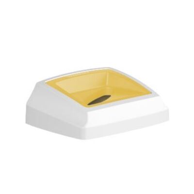 Lid for Bomabin Select Fit - 50 l - WHITE/YELLOW - paper opening