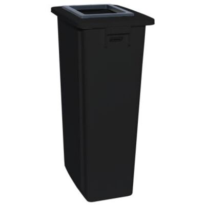 Bomabin Select Flat with open lid - 60 l - BLACK - lid BLACK