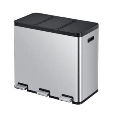 Bomabin Collect Trio - 3 x 20 l - matt stainless steel
