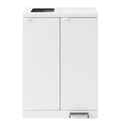 Bomabin Select Bica - 2 x 65 l - WHITE - open/pedal