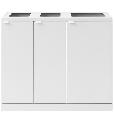 Bomabin Select Bica - 2 x 65 l + 1 x 95 l - WHITE - open/open/open