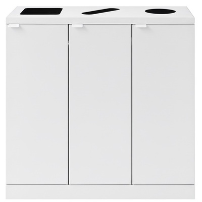 Bomabin Select Bica - 3 x 65 l - WHITE - open/slotted/round