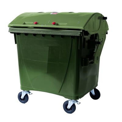 Wheelie bin with 4 wheels - 1100 l - GREEN
