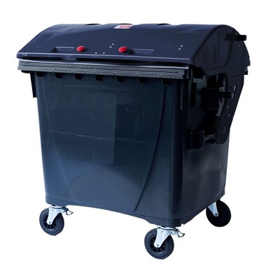 Wheelie bin with 4 wheels - 1100 l - GREY