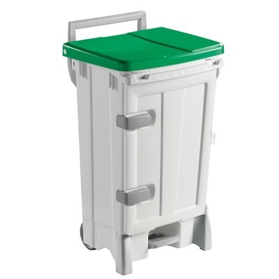 Bomabin Select Pedal Classic Ergo - 90 l - WHITE - lid GREEN