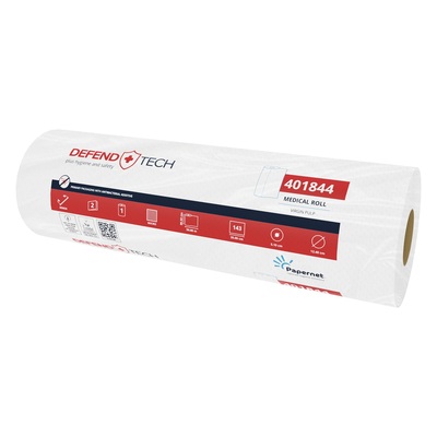 Medical examination roll - virgin tissue - 2 ply - 50 m x 40 cm - 143 sheets - WHITE - 9 rolls