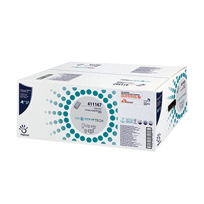 Singlefold handdoekjes "oplosbaar" - zuiver tissue - 2 laags - 21 x 24 cm - WIT - 3750 stuks (15x250)
