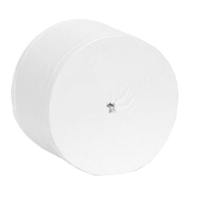 Klassiek toiletpapier zonder koker (hulsloos) - recycled tissue - 2 laags - 94.5 m / 900 vel - WIT - 36 rollen