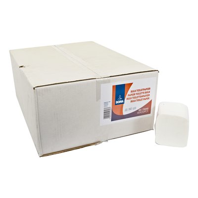 Papier toilette feuille à feuille - tissu pur - 2 plis - 212 coupons - BLANC - 40 liasses