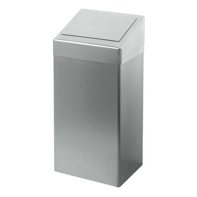 Sanox bin with push flap - 50 l - STAINLESS STEEL