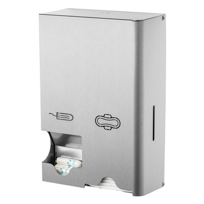 Sanitary napkin & tampon dispenser - stainless steel