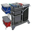 ConceptCar mop/equipment trolleys for Top-Down pocket mops/Velcro
