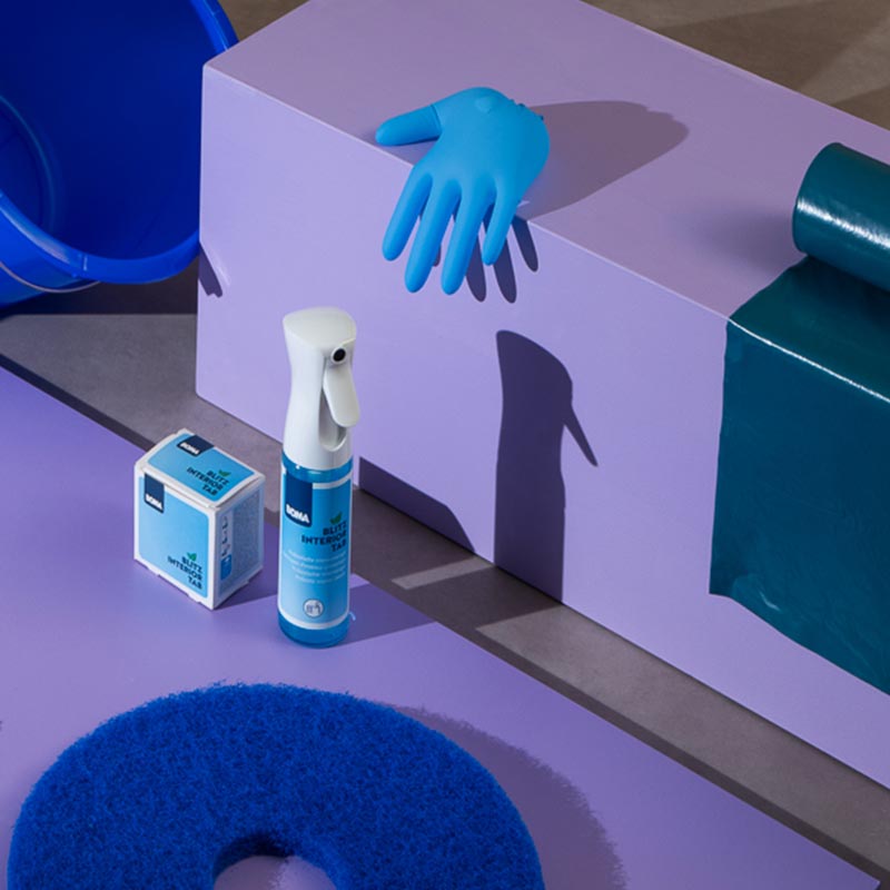 BOMA products, from microfibre cloth and all-purpose cleaner to bin bag.