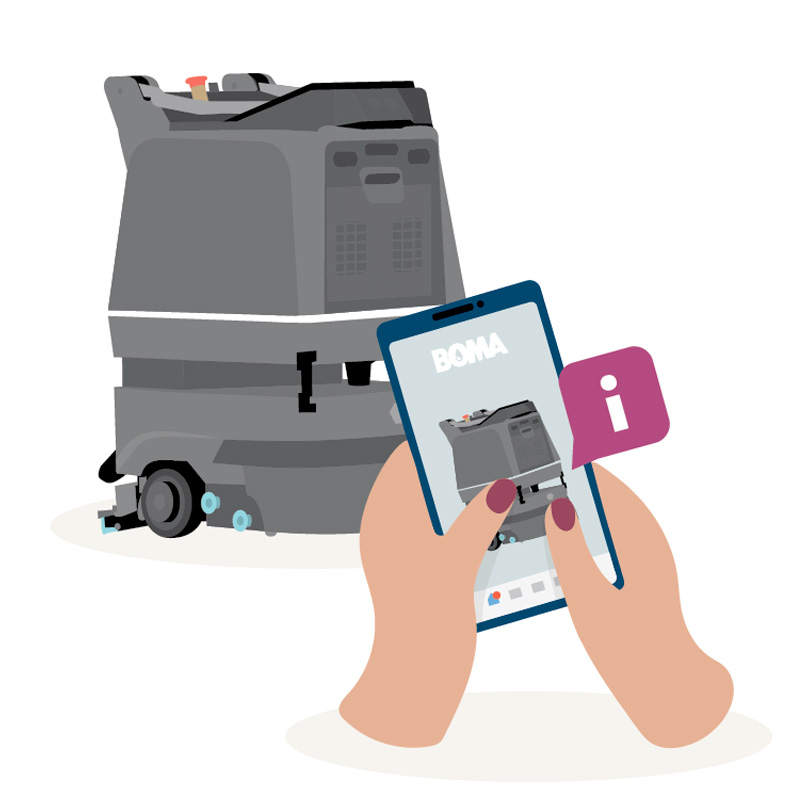 illustration of the BOMA cleaning robot R3