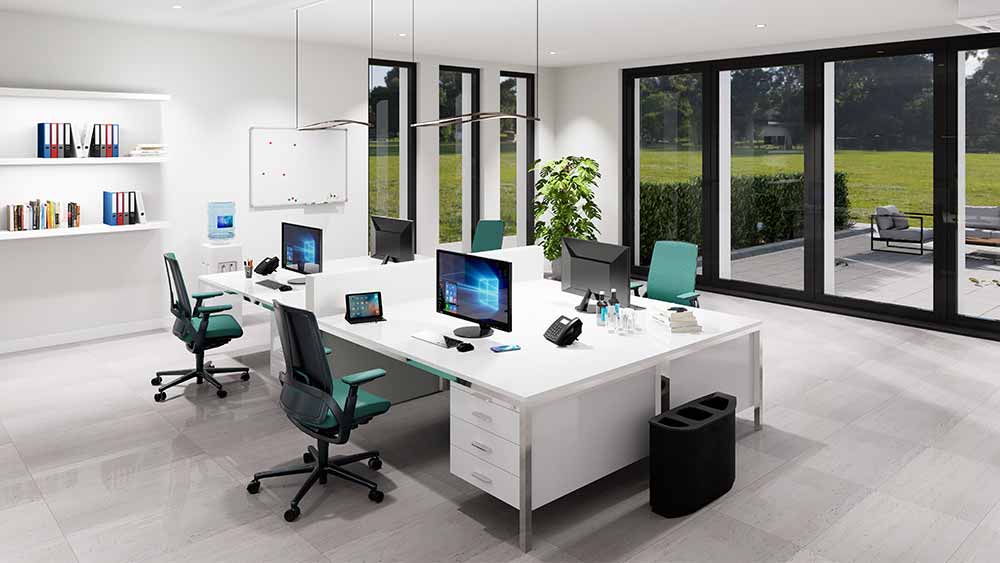 Maak het bureau schoon
