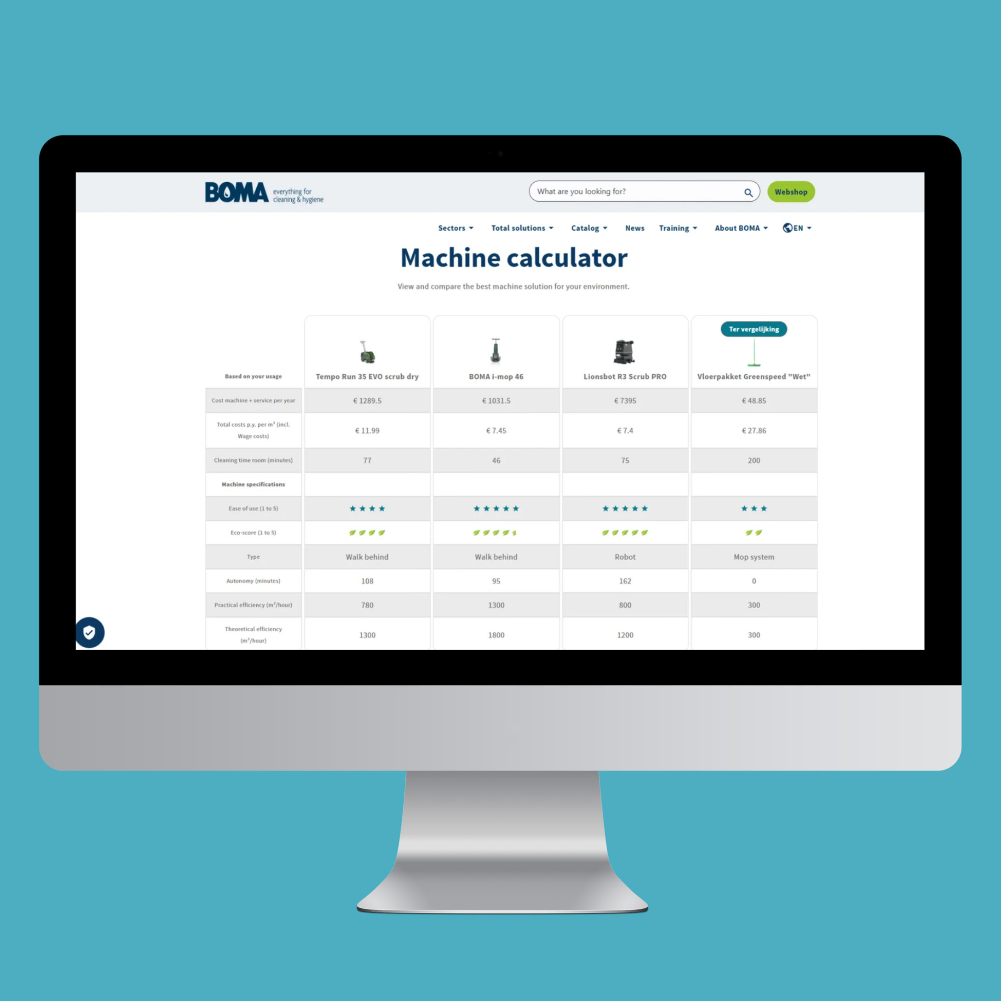 BOMA machine calculator