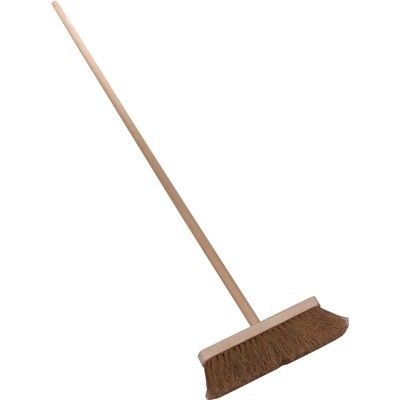 102315: Kokosveger - 30 cm - met houten steel