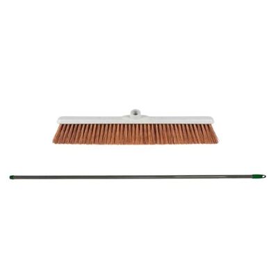102325: PET bezem met steelbevestiging - 80 cm - met steel 150 cm