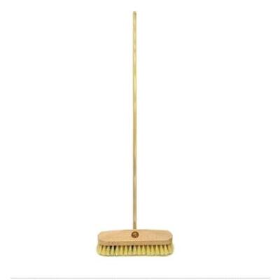 105161: Schrobborstel polypropyleen 23 cm met houten steel 140 cm