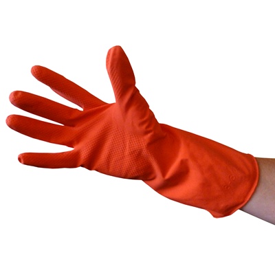 119326: Huishoudhandschoenen - ROOD - LARGE