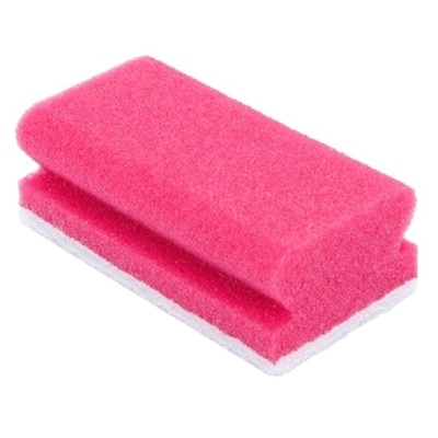 130581: ponge  rcurer synthtique - 13 x 7 cm - ROSE/BLANC - 5 pices