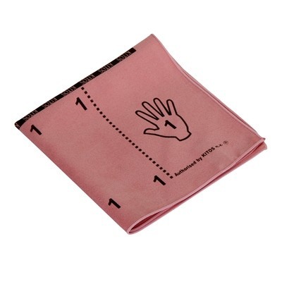 1334RO-P: Microvezeldoek Greenspeed Topswipe met vouw-techniek bedrukking - 40 x 40 cm - ROOD