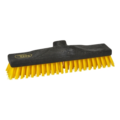 170130: Schrobborstel industrie - 30 cm - ZWART/GEEL