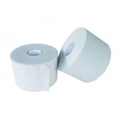 213750: Traditioneel toiletpapier - recycled tissue - 2-laags - 740 vel - gewafeld - WIT - 24 rollen
