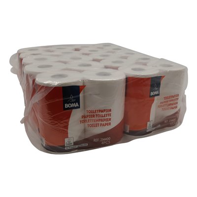 214400: Traditioneel toiletpapier - zuiver tissue - 2-laags - 400 vel - gewafeld - WIT - 40 rollen (10x4)