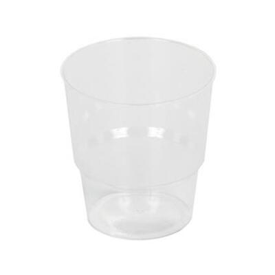 222033: Helder® Plastiek beker - mono hard - 240 cc - per stuk in folie - 1050 stuks
