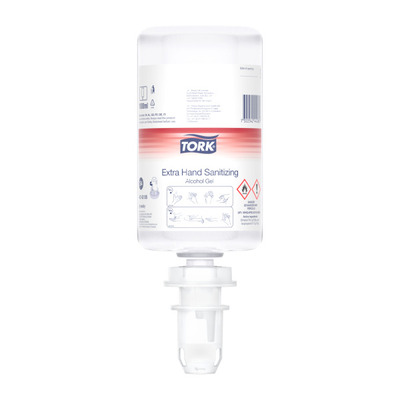 424103: Tork Extra Hand Sanitizing Alcohol Gel - 1 l - 424205 - S4