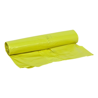625385: LD zak - 70 x 110 cm - T45 - 115 l - GEEL - rol 25 stuks