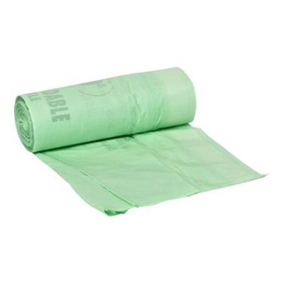 630042: Biozak met draaglussen - 42 x 52 cm - 15µ - 10 l - rol 30 stuks
