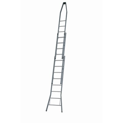 66101111: Ruitenwasladder 3-delig puntmodel - 11 + 11 + 11 treden - 3,99/8,47 m - 28 kg