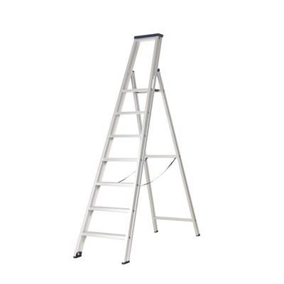 666117: Industrietrap enkel - 6 + 1 treden - 1,75 m - 13 kg