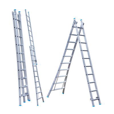 667210: Schuifladder 2-delig - 2 x 10 treden - 2,80/4,25 m - 11 kg