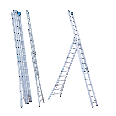 667312: Schuifladder 3-delig - 3 x 12 treden - 3,25/7,25 m - 25,0 kg