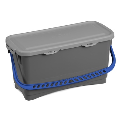 700331: Emmer Top-Down met hermetisch afsluitbaar deksel - 20 l - GRIJS handvat BLAUW