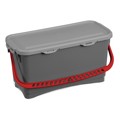 704327: Emmer Top-Down met hermetisch afsluitbaar deksel - 20 l - GRIJS handvat ROOD