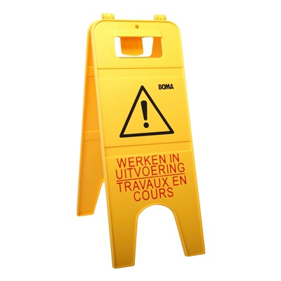 711009: Seinbord dubbel "Werken in uitvoering/Travaux en cours"