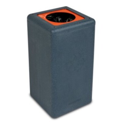 750098: Bomabin Select Brick - 65 l - ZWART - deksel ORANJE
