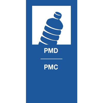 750239: Magneetsticker PMD - 9 x 18 cm - BLAUW