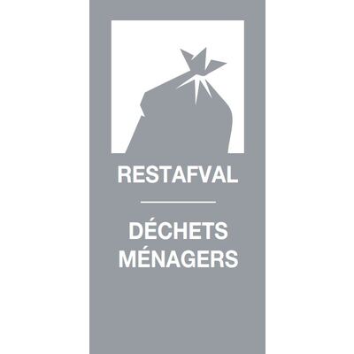 750241: Magneetsticker REST - 9 x 18 cm - GRIJS