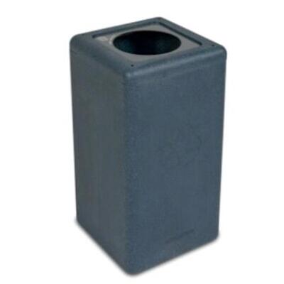 750296: Bomabin Select Brick - 65 l - ZWART deksel GRIJS
