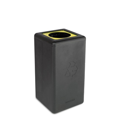 750299: Bomabin Select Brick - 65 l - ZWART deksel GEEL