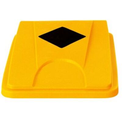750368: Universeel deksel voor afvalbak Bomabin Select Flat - GEEL